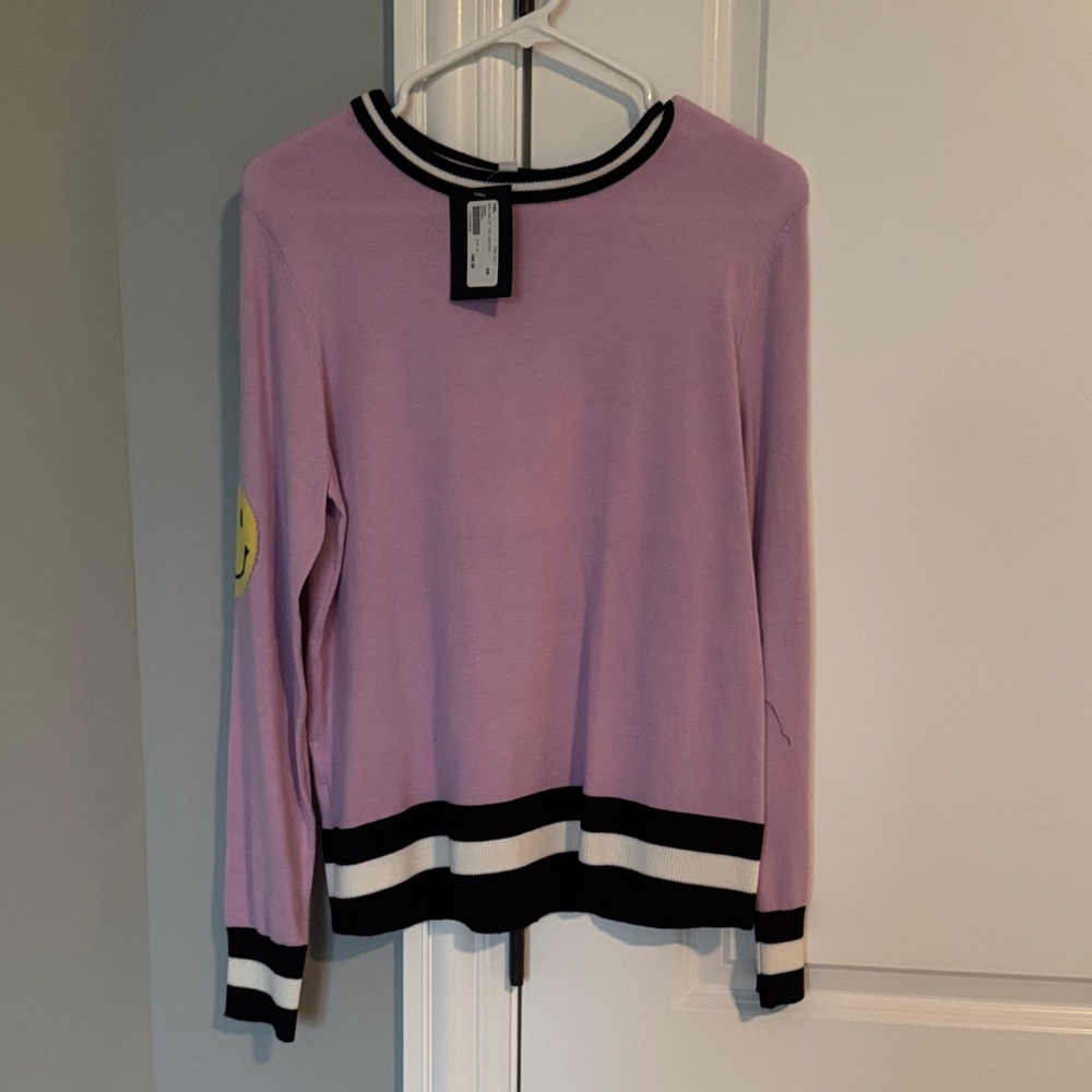 THML Lavender Sweatshirt with Black and White Trim